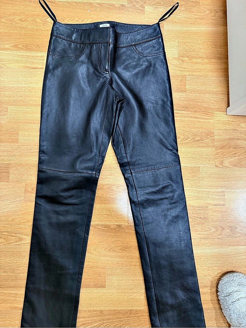 CAbi Leather Skinny Pants Size 4 Black